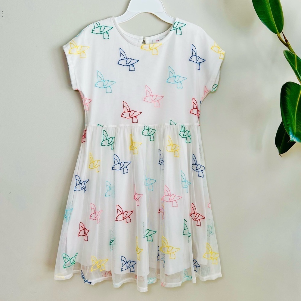 Hanna Andersson Embroidered Tulle Bird Dress